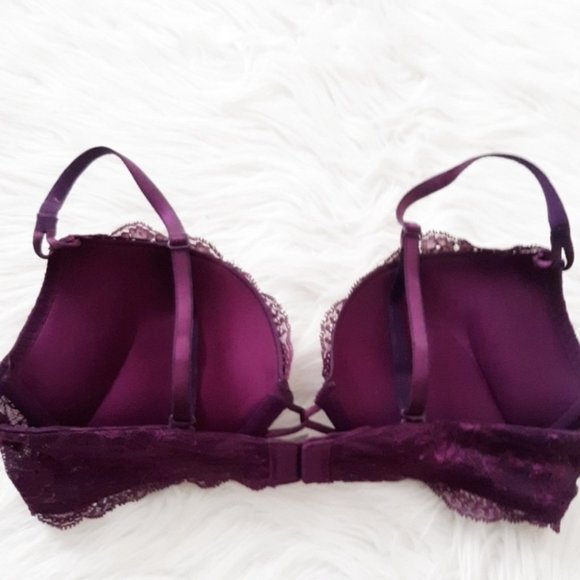 Rare Lace Miraculous Plunge Bombshell Bra Super Push-up 32A - Picture 3 of 4